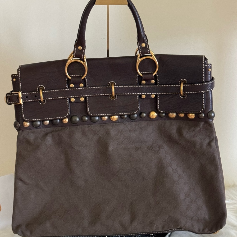 Elegant Gucci GG Aviator Style Brown Women's Luggage bag - Picture 2 of 16